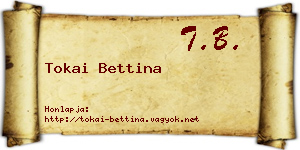Tokai Bettina névjegykártya